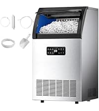 EUHOMY Commercial Ice Maker Machine 400Lbs/24H,ETL Approval, Industrial Ice Machine, 250Lbs Storage, Ice Ready in 11-20min, Stainless Steel Ice Maker for Bar/Cafe/Restaurant/Business