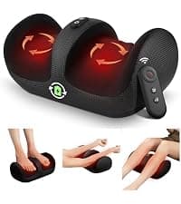 Shiatsu Heated Electric Kneading Foot Massager Machine for Plantar Fasciitis, Built-in Infrared Heat Function and Power Cord Nekteck Foot Massager with Heat, HSA Eligible FSA Massage Tools Gifts B06WGP2CVL