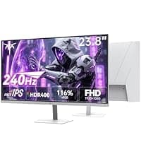 KTC 24 Inch 240Hz Gaming Monitor,1080P PC Computer Monitor FHD, Fast IPS Panel, HDR 400, Adaptive Sync, 1ms(MPRT), 116% sRGB, HDMI Display Port, Eye Care, VESA Mount, White H24F7