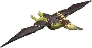 Mattel Jurassic World Wild Roar Pteranodon Dinosaur Action Figure Toy with Chomp Attack, Light Up Feature & Roar Sound, Scan Code for Digital Play