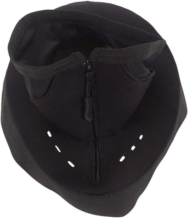 MOTO4U Motorcycle Helmet Skirt Wrap-Around Helmet Bib Wind & Rain Bib Helmet Warm Bib Detachable Long Type