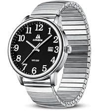 LN LENQIN Mens Watches Leather Watch Analog Quartz Watch for Men Luminous Luxury Fashion Business Casual 30M Waterproof Men's Wrist Watches with Date