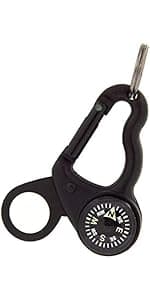 Sun Company TempaComp - Ball Compass and Thermometer Carabiner | Hiking, Backpacking, and Camping Accessory | Clip On to Pack, Parka, or Jacket