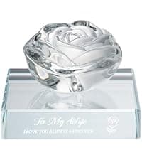 25th Anniversary Wedding Decorations - Crystal Clock & Keepsake Gifts for Couple & Parents