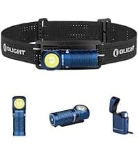 OLIGHT Perun 2 Mini Headlamp 1100 Lumens LED Head Flashlight, Rechargeable Headlight with Red Light Option, Great for Working, Hiking, Camping and Climbing (Black Cool White: 5700~6700K)