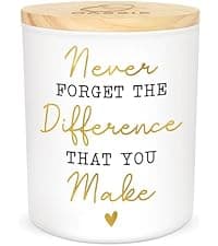 OASSIE Thank You Gifts for Women - Long Lasting Vanilla Lavender Candle 10 Oz - Appreciation Inspirational Birthday Gifts for Women Coworkers Friend Teachers Nurses Boss Employees
