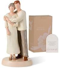 Hand-Painted Shoulder-Ride Sculpture in Gift Box for Father's Day, Birthdays, Christmas, Weddings and Home Display Storieme Father Daughter Figurine, Gift for Dad Birthday from Daughter B0F8V8VJNH