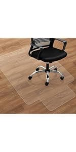 Office Chair Mat for Carpeted Floors, Desk Mats 48"X30" for Rolling Desk on Low Pile Carpets, Small Computer Gaming Plastic Floor Mats for Office Chair on Carpet, Easy Glide Without Curling