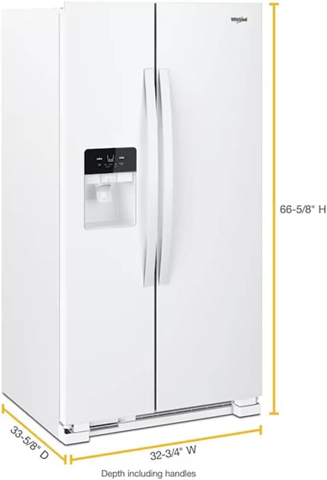 Whirlpool WRS321SDHW 21 cu.ft. White Side-by-Side Refrigerator