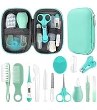 Baby Grooming Kit, Infant Safety Care Set with Hair Brush Comb Nail Clipper Nasal Aspirator,Baby Essentials Kit for Newborn Girls Boys B0B8NKVDJH