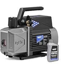Orion Motor Tech Vacuum Pump, 3.5 cfm 1/4 hp HVAC Single Stage Vacuum Pump for R12 R22 R134a R410a R502, Auto AC Vacuum Pump Kit for Automotive Air Conditioner Resin Degassing & More, Oil Included