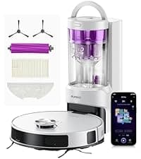 Eureka E20 Evo Plus Robot Vacuum and Mop Combo, 10,000Pa Suction Robot Vacuum Cleaner Bagless Self-Emptying Station, 45-Day Capacity Anti-Hair-Tangling Side Brush Mop Lifting App Control LiDAR Nav