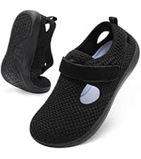 Scurtain Womens Walking Shoes Comfortable Wide Diabetic Shoes Adjustable Zero Drop Edema Shoe Breathable Neuropathy Nursing Shoes Casual Wide Width Sneakers