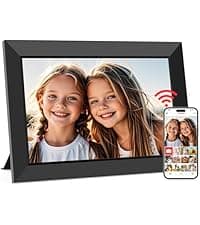 1280x800 HD IPS Touch Screen, Slideshow, Auto-Rotate, Tabletop/Wall, Send Photos/Videos from Phone, Gifts for Mom - Black Frameo 10.1" WiFi Digital Picture Frame, Electronic Photo Frames - 32GB B0D8JDPKKS