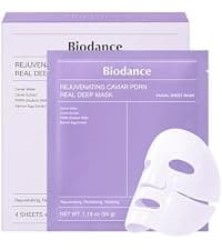 BIODANCE Bio-Collagen Real Deep Mask, Hydrating Overnight Hydrogel Face Mask, Pore Minimizing, Elasticity, Plumping, Travel Essentials & Self Care Gifts for Women, Korean Skin Care | 1.19oz(34g) x 4ea B0B2RM68G2