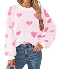 Soft Knit Long Sleeve Cardigans, Winter Fall Clothes, Dressy Casual Office Work Teacher Outfits Oversized Long Cardigan Sweaters for Women Cute Heart Fall Coats Outfits B0G574VFVG