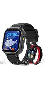 Kids Smart Game Watch with 24 Games HD Touch Screen Video Camera Music Player Pedometer Flashlight Alarm Clock 12/24 hr, Gifts for 5-12 Year Olds Boys