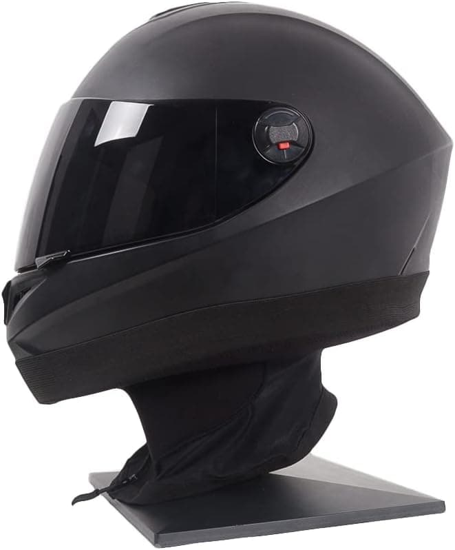 MOTO4U Motorcycle Helmet Skirt Wrap-Around Helmet Bib Wind & Rain Bib Helmet Warm Bib Detachable Long Type