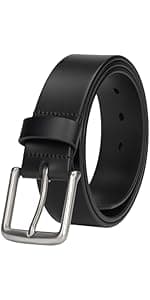 wolksprong Thicken Full Grain Leather Mens Belt Heavy Duty Mens Work Belt Mens Belt High Hardness Buckle Packed In Gift Box