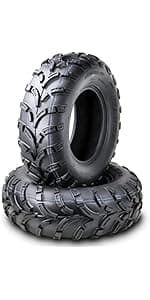 WANDA ATV/UTV Tires 25x8-12 25x8x12 6-Ply Light Mud Tires, Set 2-10243