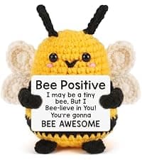 LEJIAJINW Emotional Handmade Bee Gifts for Grandma Christmas Grandmother Gigi Nana Birthday Gift for Women, Funny Mothers Day, Easter Egg Stuffers Tiny Positive Bee for Grammy Granny Valentines
