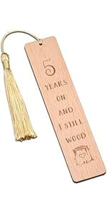 Wooden Ring Dish 5 Year Anniversary Wood Gift for Him Her, 5th Wooden Gifts for Wife Husband, 5 Year Marriage Presents Anniversary for Couple, Fifth Anniversay Present for Women Men