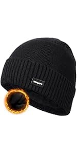 YunTuo LED Beanie with The Light, Unisex USB Rechargeable Headlamp Winter Knitted Cap Gifts for Men Dad Husband Him