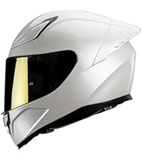 HAX Obsidian Full Face Dual Visor Adult Motorcycle Helmet for Motorbike Street Bike with Pinlock Ready DOT Approved Matte Black Gold L
