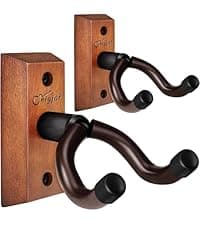 SNIGJAT Guitar Wall Mount 2 Pack, Wood Guitar Hanger Wall Hook with Screws, Guitar Stand Wall Mount Holder for Acoustic Guitar, Banjo, Bass,Guitar Accessories Gifts for Guitar Players