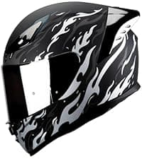 HAX Obsidian Full Face Dual Visor Adult Motorcycle Helmet for Motorbike Street Bike with Pinlock Ready DOT Approved Matte Black Gold L