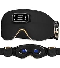 LC-dolida Sleep Headphones, 3D Sleep Mask Bluetooth Wireless Music Eye Mask, Sleeping Headphones for Side Sleepers Sleep Mask with Bluetooth Headphones Ultra-Thin Stereo Speakers Perfect for Sleeping