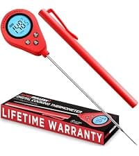 Alpha Grillers Meat Thermometer Digital - Instant Read Food Thermometer for Cooking Grilling Air Fryer Griddle Probe Kitchen Gadgets Essentials BBQ Accessories Grill Gifts for Men Him Dad Birthday
