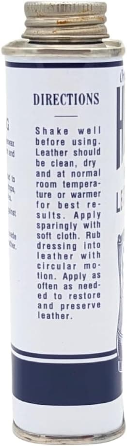 Huberd’s Leather Dressing with Neatsfoot Oil - Leather conditioner that softens new and restores dry and hardened boots, shoes, bags, belts, baseball gloves, saddles and harness.