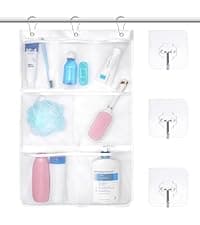 F-color Mesh Beach Bag Family - Large Tote Bag 9 Pockets for Swim Pool Toys Cruise Beach Vacation Essentials