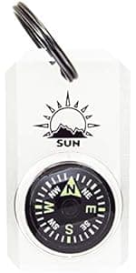 Sun Company TempaComp - Ball Compass and Thermometer Carabiner | Hiking, Backpacking, and Camping Accessory | Clip On to Pack, Parka, or Jacket