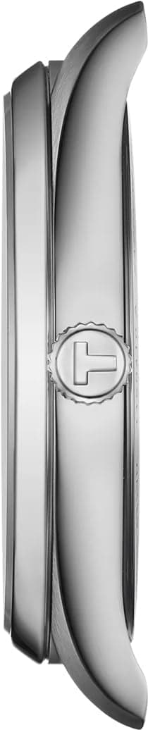 Tissot PR 100 Quartz 40mm, Swiss Quartz Watch for Men, Stainless Steel Case, Black Leather Strap, T1504101601100