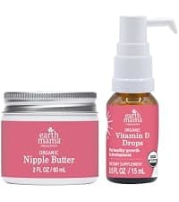 Earth Mama Organic Nipple Butter™ | Nipple Cream Safe for Breastfeeding | Postpartum Essentials for Nursing | Non Lanolin Nipple Cream, 2-Fluid Ounce