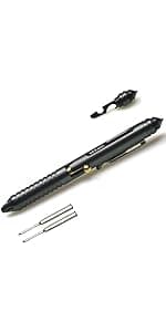 Mini Pen,Non-Toxic Titanium EDC Pen with Keychain, Compact and Stylish Small Pen(Only 82mm in Length and Comes with 2 Refill Cartridges)