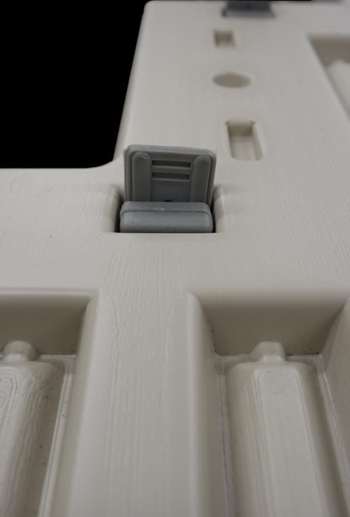 Confer Plastics Step-1X: Sturdy Above Ground Entry System with Dual Handrails and Slip-Resistant Steps, Easy Installation, Supports up to 400 lbs - Proudly Made in USA. Warm Grey with Grey Treads