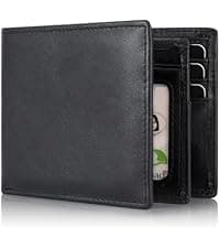 Swallowmall Mens Wallet Rfid Blocking Leather Wallet for Men Bifold Wallets with 1 ID Window 16 Card Slot