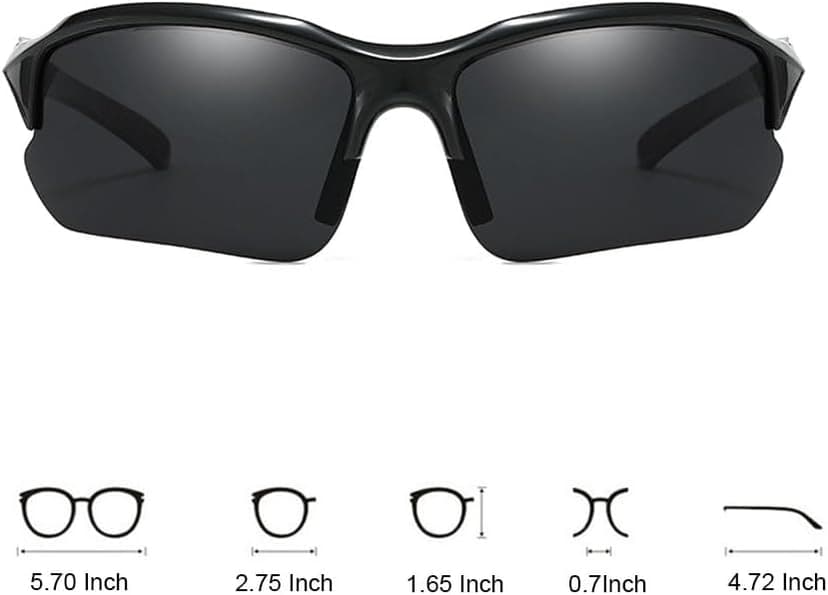 Sports Sunglasses for Men & Women - UV400 Protection, Night Driving, Cycling, Running, Outdoor Activities