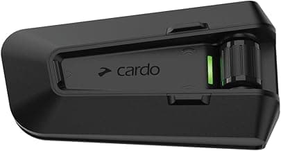 Cardo PACKTALK PRO Motorcycle Helmet Communication System Intercom, Crash Detection, Auto On/Off, Air Mount, 45mm Speakers, Single Pack