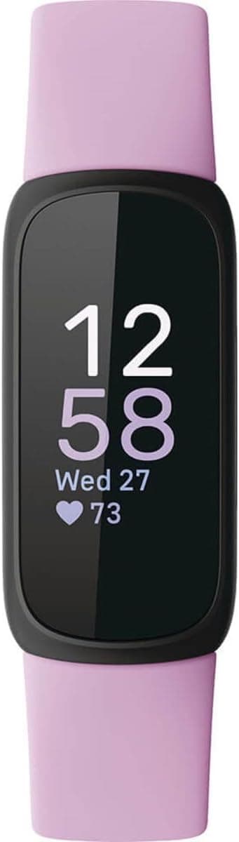 Fitbit Inspire 3 Health &-Fitness-Tracker with Stress Management, Workout Intensity, Sleep Tracking, 24/7 Heart Rate and more, Lilac Bliss/Black, One Size (S & L Bands Included)