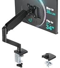 WALI Dual Monitor Stand for 13-32 inch Computer Screens, Dual Monitor Arms for 2 Monitors Holds up to 22 lbs, Height Adjustable Dual Monitors Mount, VESA 75x75/100x100mm (GSMP002N), Black