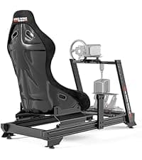 ARES WING Racing Simulator Cockpit with Monitor Mount and Seat, Formula and GT Sim Racing Cockpit Compatible with Fanatec, Thrustmaster, Logitech, Moza Racing Games on PS5, PS4, Xbox and PC