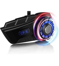 Moman Motorcycle Intercom, Group Intercom Communication Systems, FM, Hi-Fi Stereo, CVC Noise Cancellation, Waterproof BT5.1 Helmet Speaker Headset, 24 Riders Mesh Communicate(CPX 1 Pack)