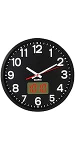 Timegyro Digital Alarm Clock Battery Operated with LED Display for Bedrooms, Long Battery Life for 12 Months, 3 Brightness Adjustable, 12/24 Hour, Snooze, Black Case with White Digits