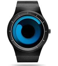 MASTOP Watches for Men Fashion Creative Liquid Movement Original Design Starry Sky Vortex Watch Men Steel Mesh Men's Watch Clock Round Unique Wristwatch Minimalist Gradient Color