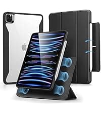 ESR for iPad Pro 11 Inch Case (2022/2021/2020/2018, 4th/3rd/2nd/1st Generation), Removable Magnetic Cover, Adjustable Portrait/Landscape Stand with Raised Display View, 9 Standing Angles, Brown