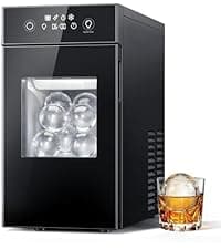 Under Counter Nugget Ice Maker, 70 lbs/Day Nugget Ice Machine, Built-in or Freestanding Ice Maker with 2-Drawer Ice Baskets, Auto-Cleaning & 24H Timer for Home and Bar Use